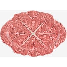 Bordallo Pinheiro Cabbage Pembe Seramik Servis Tabağı 37,5 cm