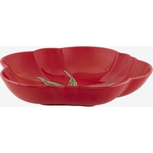 Bordallo Pinheiro Tomato Kırmızı Seramik Çukur Tabak 25 cm