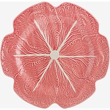 Bordallo Pinheiro Cabbage Pembe Seramik Servis Tabağı 30,5 cm