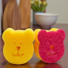 Sponge Çift Taraflı Gülen Yüz Çok Amaçlı Sihirli Bulaşık Süngeri 2 Adet