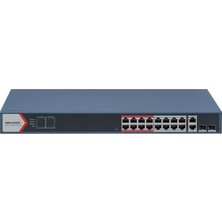 Hikvision Hıkvısıon DS-3E1318P-EI(B) 16 Port 10/100 + 2xgb RJ45/SFP Combo Uplınk 230W 300 Metre Poe Yönetilebi