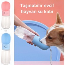 Pltech Taşınabilir Evcil Hayvan Su Kabı – 350/500 ml Köpek Kedi Suluk, Tek Tuşlu Sızdırmaz Seyahat Su Matarası