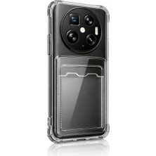 Nanospace Xiaomi 17 Ultra Ile Uyumlu Kılıf Kartlıklı Şeffaf Silikon Kamera Korumalı Kılıf