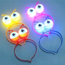 Evimdeyokyok Rengarenk 3 Farklı Fonksiyonda Yanan LED Işıklı Uzaylı Göz Taç 1 Adet 18X12 cm