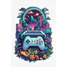 Mertens Şönil Oyuncu Odası Halısı Kaymaz Pamuk Tabanlı Yıkanabilir Antibakteriyel Gamer, Gami