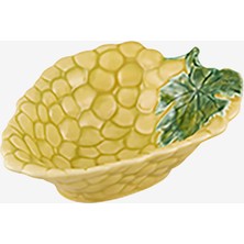 Bordallo Pinheiro Grapes Sarı Seramik Servis Kasesi 18 cm