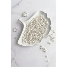 Hobi Dünyası Evim 5 mm 50 Gram Beyaz Inci Boncuk Takı ve Aksesuar Süsleme Charm Amigurumi Çiçek Yapımı Nikah Malzemesi Tekstil Süsleme El Işi Malzemesi