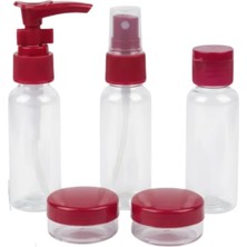 Zero Land Novapazr Kompakt 5’li Seyahat Şişesi Seti Şeffaf Kozmetik Kaplar