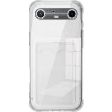 Nanospace Tecno Spark Slim Ile Uyumlu Kılıf Kartlıklı Şeffaf Silikon Kamera Korumalı Kılıf