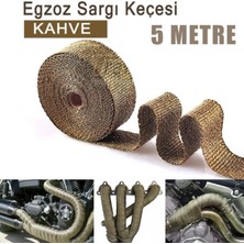 Evimdeyokyok Egzoz Yanmaz Sargı Keçesi Egzoz Sargı Bandı Yanmaz Sargı Keçesi 5 Metre Kahverengi