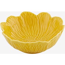 Bordallo Pinheiro Flora Sarı Seramik Servis Kasesi 17 cm