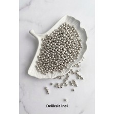 Hobi Dünyası Evim 5 mm 50 Gram Deliksiz Inci Boncuk Gümüş Plastik Epoksi Cam Şişe Tasarımı Yüzen Mum Dekorları Kumaşa Sabitleme Takı ve Aksesuar Süsleme Malzemesi