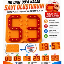 Ertu Neşeli Rakamlar Eğitici Oyuncak | El-Göz Koordinasyonu ve Ince Motor Beceri Geliştirici Montessori Aktivite Seti