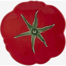 Bordallo Pinheiro Tomato Kırmızı Seramik Petit Four Tabağı 15 cm