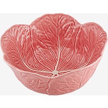 Bordallo Pinheiro Cabbage Pembe Seramik Servis Kasesi 29,5 cm