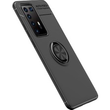 Evimdeyokyok Huawei P40 Pro Kılıf Range Yüzüklü Silikon - Siyah