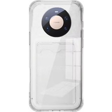 Nanospace Mate 80 Ile Uyumlu Kılıf Kartlıklı Şeffaf Silikon Kamera Korumalı Kılıf