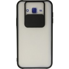 Evimdeyokyok Samsung Galaxy J7 Kılıf Palm Buzlu Kamera Sürgülü Silikon - Siyah
