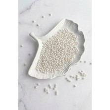 Hobi Dünyası Evim 4 mm 50 Gram Beyaz Inci Boncuk Takı ve Aksesuar Süsleme Charm Amigurumi Çiçek Yapımı Nikah Malzemesi Tekstil Süsleme El Işi Malzemesi