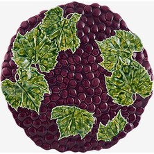 Bordallo Pinheiro Grapes Mor Seramik Servis Tabağı 36,5 cm