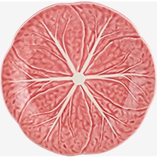 Bordallo Pinheiro Cabbage Pembe Seramik Pasta Tabağı 19 cm