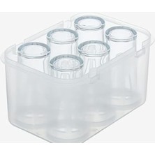 Bardak Taşıma Koruma Aparatı Kutusu Plastik 6'lı Rakı Bardaklığı