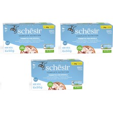 Schesir Ton ve Levrek Tam ve Dengeli Jöleli Multipack Kedi Konservesi 6 x 50 Gr. 3 Lü Paket