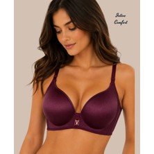 Intive Lingerie Intive Comfort Taşlı V Aksesuarlı Parlak Kumaşlı C Cup Lazer Kesim Ithal Sütyen-Geniş Renk Seçenkli