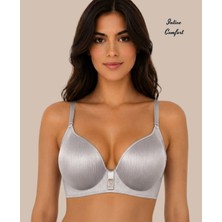 Intive Lingerie Intive Comfort Taşlı V Aksesuarlı Parlak Kumaşlı C Cup Lazer Kesim Ithal Sütyen-Geniş Renk Seçenkli