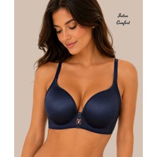 Intive Lingerie Intive Comfort Taşlı V Aksesuarlı Parlak Kumaşlı C Cup Lazer Kesim Ithal Sütyen-Geniş Renk Seçenkli
