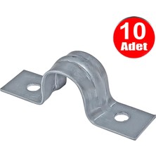 Alet Çantam No:3 Çiftli Sac Kablo Kroşe 16MM Demir Köprü Metal Boru Tutma Bağlama Kelepçesi -10ADET