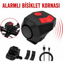 Multizone Şarjlı Bisiklet Alarmı ve Elektrikli Korna Anti Hırsızlık Sistemli Scooter USB Type-C Waterproof
