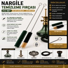 2'li Nargile Temizleme Fırçası Seti 76 cm | 20 mm Çap | Duman Borusu ve Hortum Temizlik Fırçası