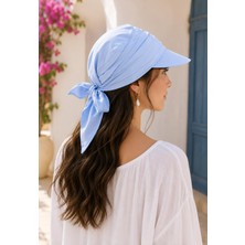 Wearflawless Kadın Safari Bağlamalı Siperli Bandana Şapka, Yazlık Güneşlik Şapka Plaj Deniz Vizör Şapka