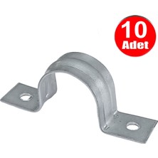 Alet Çantam No:7 Çiftli Sac Kablo Kroşe 25MM Demir Köprü Metal Boru Tutma Bağlama Kelepçesi -10ADET
