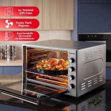 Şamdan 70 Lt. Çift Camlı Fanlı ve Lambalı Mini/midi Fırın