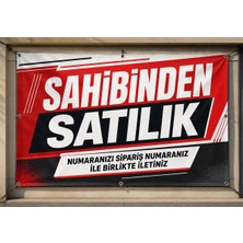 HiperAD Reklam Sahibinden Satılık Yazılı Branda 70 cm x 100 cm Ilan Afişi Pankart Yüksek Kalite Baskı 4 Köşe Kuşgözü MDL01