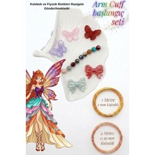 Hobi Dünyası Evim Armcuff Başlangıç Deneme Yapım Seti Manifest Winx Serisi Inci Detaylı Arm Cuff 15 Adet Boncuk 2 mm ve 0.30 mm Gold Tel Kol Bilekliği Arm Cuff