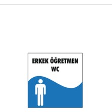 HiperAD Reklam Erkek Öğretmen Wc Yazılı Okul Kapı Isimliği 25 × 9 cm Dekota |sınıf Kapı Yazısı 3mm Dekota Ortaokul