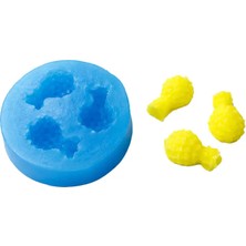 Alze Kimya Hobi Mini Ananaslar Süsleme Kalıbı 3\'lü Set