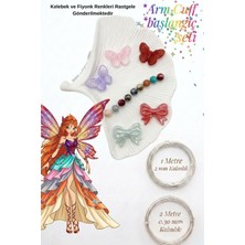 Hobi Dünyası Evim Armcuff Başlangıç Deneme Yapım Seti Manifest Winx Serisi Inci Detaylı Arm Cuff 15 Adet Boncuk 2 mm ve 0.30 mm Gümüş Tel Kol Bilekliği Arm Cuff
