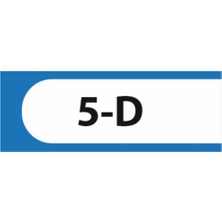 HiperAD Reklam 5-D Yazılı Okul Kapı Isimliği 25 × 9 cm Dekota |sınıf Kapı Yazısı 3mm Dekota Ortaokul