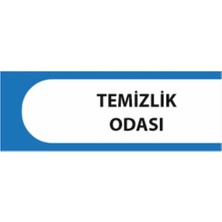 HiperAD Reklam Temizlik Odası Yazılı Okul Kapı Isimliği 25 × 9 cm Dekota |sınıf Kapı Yazısı 3mm Dekota Ortaokul