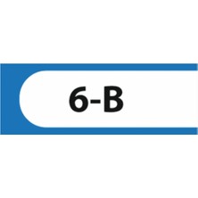 HiperAD Reklam 6-B Yazılı Okul Kapı Isimliği 25 × 9 cm Dekota |sınıf Kapı Yazısı 3mm Dekota Ortaokul