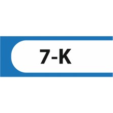 HiperAD Reklam 7-K Yazılı Okul Kapı Isimliği 25 × 9 cm Dekota |sınıf Kapı Yazısı 3mm Dekota Ortaokul