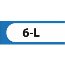 HiperAD Reklam 6-L Yazılı Okul Kapı Isimliği 25 × 9 cm Dekota |sınıf Kapı Yazısı 3mm Dekota Ortaokul
