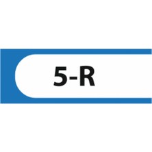 HiperAD Reklam 5-R Yazılı Okul Kapı Isimliği 25 × 9 cm Dekota |sınıf Kapı Yazısı 3mm Dekota Ortaokul