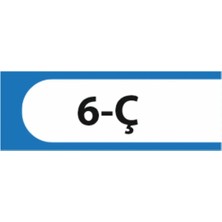 HiperAD Reklam 6-Ç Yazılı Okul Kapı Isimliği 25 × 9 cm Dekota |sınıf Kapı Yazısı 3mm Dekota Ortaokul