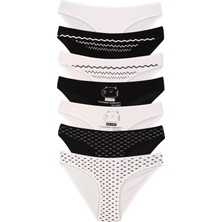 Sebatingo Kadın Külot Bikini Pamuklu Çok Renkli 7 Li Paket