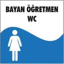 HiperAD Reklam Öğretmen Wc Yazılı Okul Kapı Isimliği 25 × 9 cm Dekota |sınıf Kapı Yazısı 3mm Dekota Ortaokul